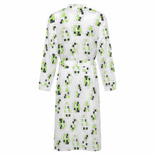 Cargar imagen en el visor de la galería, Camisón unisex de manga larga con cinturón LM127 personalizado con patrón foto texto (impresión de imagen única)