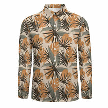 Cargar imagen en el visor de la galería, Camisa informal de manga larga para hombre, de lino sintético, con bolsillo y texto personalizado con patrón foto texto (impresión de imagen única)