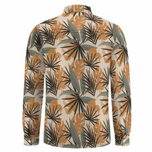 Cargar imagen en el visor de la galería, Camisa informal de manga larga para hombre, de lino sintético, con bolsillo y texto personalizado con patrón foto texto (impresión de imagen única)