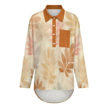 Cargar imagen en el visor de la galería, Camisa de Hombros Caídos para Mujer LM554 personalizado con patrón foto texto (impresión de imagen única)