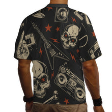 Cargar imagen en el visor de la galería, Camisa de hombre 100% algodón manga corta cuello cubano SDS013 personalizado con patrón foto texto