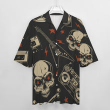 Cargar imagen en el visor de la galería, Camisa de hombre 100% algodón manga corta cuello cubano SDS013 personalizado con patrón foto texto