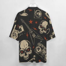 Cargar imagen en el visor de la galería, Camisa de hombre 100% algodón manga corta cuello cubano SDS013 personalizado con patrón foto texto