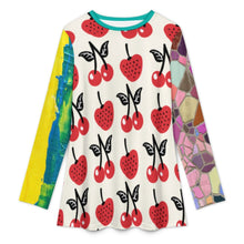 Cargar imagen en el visor de la galería, Camisa musulmana de manga larga y cuello redondo para mujer A98L personalizado con patrón foto texto (impresión de imágenes múltiples)