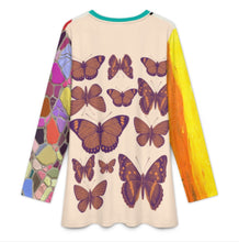 Cargar imagen en el visor de la galería, Camisa musulmana de manga larga y cuello redondo para mujer A98L personalizado con patrón foto texto (impresión de imágenes múltiples)