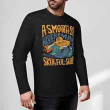 Cargar imagen en el visor de la galería, Camiseta de manga larga para hombre 100% algodón con estampado frontal en varios colores personalizado con patrón foto texto