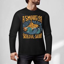 Cargar imagen en el visor de la galería, Camiseta de manga larga para hombre 100% algodón con estampado frontal en varios colores personalizado con patrón foto texto