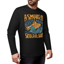 Cargar imagen en el visor de la galería, Camiseta de manga larga para hombre 100% algodón con estampado frontal en varios colores personalizado con patrón foto texto