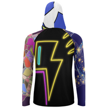 Cargar imagen en el visor de la galería, Camisa de protección UV para hombres Camisa de protección solar de secado rápido de manga larga con sombrero para el sol NZ145 personalizado con patrón foto texto (impresión de imágenes múltiples)