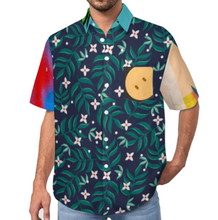 Cargar imagen en el visor de la galería, Camisa de manga corta para hombre con bolsillo en el pecho B339 personalizado con patrón foto texto (impresión de imágenes múltiples)