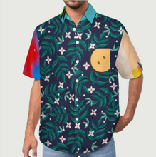 Cargar imagen en el visor de la galería, Camisa de manga corta para hombre con bolsillo en el pecho B339 personalizado con patrón foto texto (impresión de imágenes múltiples)