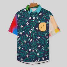 Cargar imagen en el visor de la galería, Camisa de manga corta para hombre con bolsillo en el pecho B339 personalizado con patrón foto texto (impresión de imágenes múltiples)