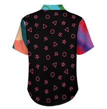 Cargar imagen en el visor de la galería, Camisa de manga corta para hombre con bolsillo en el pecho B339 personalizado con patrón foto texto (impresión de imágenes múltiples)