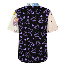 Cargar imagen en el visor de la galería, Camisa de hombre de manga corta con cuello alto y bolsillo LM058 personalizado con patrón foto texto (impresión de imágenes múltiples)