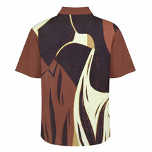 Cargar imagen en el visor de la galería, Camisa de hombre de manga corta LM056 con solapas y bolsillos con doble solapa personalizado con patrón foto texto (impresión de imágenes múltiples)