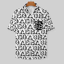 Cargar imagen en el visor de la galería, Camisa de hombre de manga corta con bolsillo B339 personalizado con patrón foto texto (impresión de imágenes múltiples)