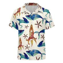 Cargar imagen en el visor de la galería, Camisa niño manga corta con bolsillo 225 personalizado con patrón foto texto (impresión de imagen única)