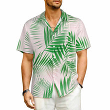 Cargar imagen en el visor de la galería, Camisa plisada de manga corta para hombre LM005 personalizado con patrón foto texto (impresión de imagen única)