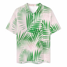 Cargar imagen en el visor de la galería, Camisa plisada de manga corta para hombre LM005 personalizado con patrón foto texto (impresión de imagen única)
