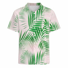 Cargar imagen en el visor de la galería, Camisa plisada de manga corta para hombre LM005 personalizado con patrón foto texto (impresión de imagen única)