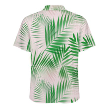 Cargar imagen en el visor de la galería, Camisa plisada de manga corta para hombre LM005 personalizado con patrón foto texto (impresión de imagen única)