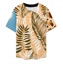 Cargar imagen en el visor de la galería, Camisa de manga corta sin cuello para hombre LM018 camisa de abuelo clásicapersonalizado con patrón foto texto (impresión de imágenes múltiples)