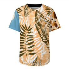 Cargar imagen en el visor de la galería, Camisa de manga corta sin cuello para hombre LM018 camisa de abuelo clásicapersonalizado con patrón foto texto (impresión de imágenes múltiples)