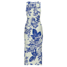 Cargar imagen en el visor de la galería, Cheongsam BXQ moderno sin mangas con cuello redondo para mujer personalizado con patrón foto texto