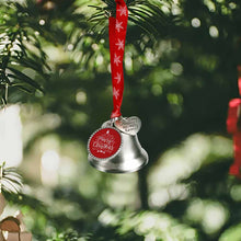 Cargar imagen en el visor de la galería, Campana de Navidad Decoraciones para árboles de Navidad Colgante de campana de metal Adornos colgantes personalizado con patrón foto texto