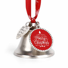 Cargar imagen en el visor de la galería, Campana de Navidad Decoraciones para árboles de Navidad Colgante de campana de metal Adornos colgantes personalizado con patrón foto texto