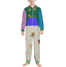 Cargar imagen en el visor de la galería, Mono con capucha de felpa elegante para niños y niñas LTWY87 con nombre personalizado con patrón foto texto (impresión de imágenes múltiples)