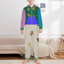 Cargar imagen en el visor de la galería, Mono con capucha de felpa elegante para niños y niñas LTWY87 con nombre personalizado con patrón foto texto (impresión de imágenes múltiples)