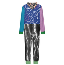 Cargar imagen en el visor de la galería, Mono con capucha de felpa elegante para niños y niñas LTWY87 con nombre personalizado con patrón foto texto (impresión de imágenes múltiples)