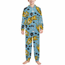 Cargar imagen en el visor de la galería, Mono de franela con capucha y cremallera de manga larga LTWY87 para niños de 2 a 15 años personalizado con patrón foto texto (impresión de imagen única)