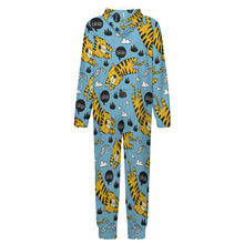 Cargar imagen en el visor de la galería, Mono de franela con capucha y cremallera de manga larga LTWY87 para niños de 2 a 15 años personalizado con patrón foto texto (impresión de imagen única)