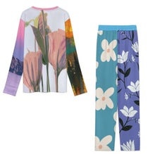 Cargar imagen en el visor de la galería, Trajes casuales de mujer de manga larga con cuello redondo A86TZ personalizado con patrón foto texto (impresión de imágenes múltiples)