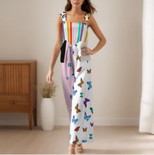 Cargar imagen en el visor de la galería, Mono de tirantes para mujer WLR personalizado con patrón foto texto (impresión de imágenes múltiples)