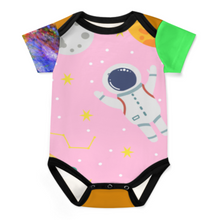 Cargar imagen en el visor de la galería, Mono para bebé 349P con botones mono elástico personalizado con patrón foto texto (impresión de imágenes múltiples)