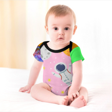 Cargar imagen en el visor de la galería, Mono para bebé 349P con botones mono elástico personalizado con patrón foto texto (impresión de imágenes múltiples)