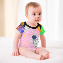 Cargar imagen en el visor de la galería, Mono para bebé 349P con botones mono elástico personalizado con patrón foto texto (impresión de imágenes múltiples)