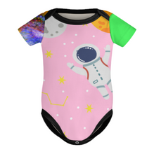 Cargar imagen en el visor de la galería, Mono para bebé 349P con botones mono elástico personalizado con patrón foto texto (impresión de imágenes múltiples)