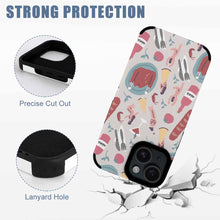 Cargar imagen en el visor de la galería, Funda de piel de fibra para iPhone 15 / 15 Plus / 15 Pro / 15 Pro Max personalizado con patrón foto texto