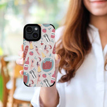 Cargar imagen en el visor de la galería, Funda de piel de fibra para iPhone 15 / 15 Plus / 15 Pro / 15 Pro Max personalizado con patrón foto texto