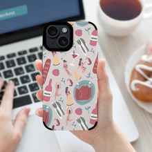 Cargar imagen en el visor de la galería, Funda de piel de fibra para iPhone 15 / 15 Plus / 15 Pro / 15 Pro Max personalizado con patrón foto texto