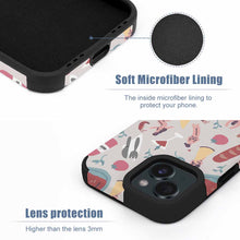 Cargar imagen en el visor de la galería, Funda de piel de fibra para iPhone 15 / 15 Plus / 15 Pro / 15 Pro Max personalizado con patrón foto texto