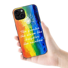 Cargar imagen en el visor de la galería, Funda de cristal para teléfono iPhone 15 / 15 Plus / 15 Pro / 15 Pro Max personalizado con patrón foto texto