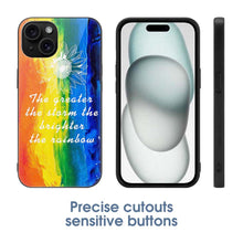 Cargar imagen en el visor de la galería, Funda de cristal para teléfono iPhone 15 / 15 Plus / 15 Pro / 15 Pro Max personalizado con patrón foto texto