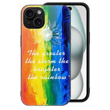 Cargar imagen en el visor de la galería, Funda de cristal para teléfono iPhone 15 / 15 Plus / 15 Pro / 15 Pro Max personalizado con patrón foto texto