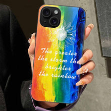 Cargar imagen en el visor de la galería, Funda de cristal para teléfono iPhone 15 / 15 Plus / 15 Pro / 15 Pro Max personalizado con patrón foto texto