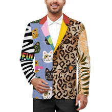 Cargar imagen en el visor de la galería, Traje de 2 botones para hombre LTM100852 personalizado con patrón foto texto (impresión de imágenes múltiples)